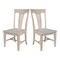International Concepts Elle Solid Wood Splat Back Dining Chairs - Set of 2 - Unfinished CI-68P - alternate 6